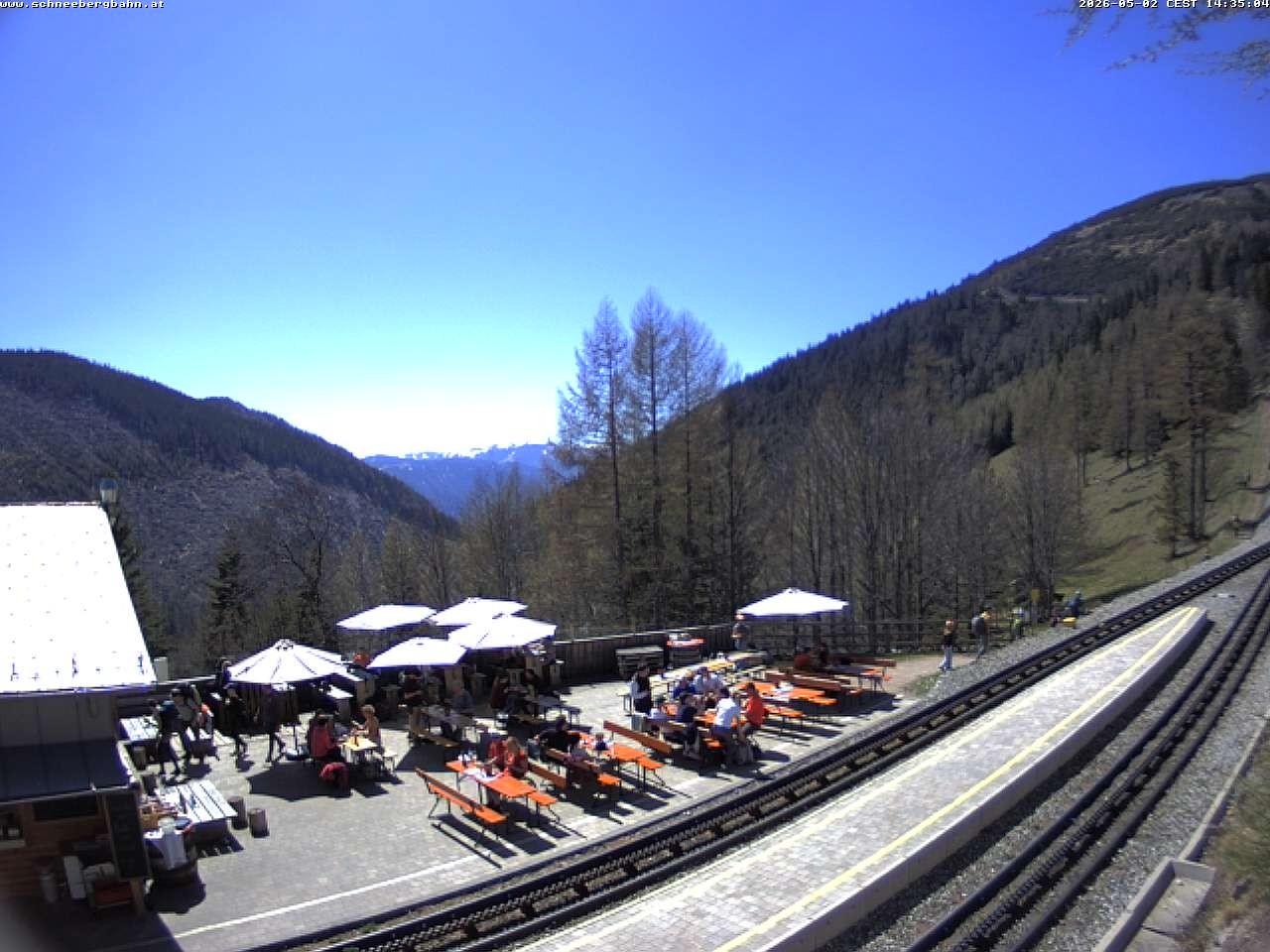 Archiv Foto Webcam Schneeberg: Blick Gasthaus Baumgartner
