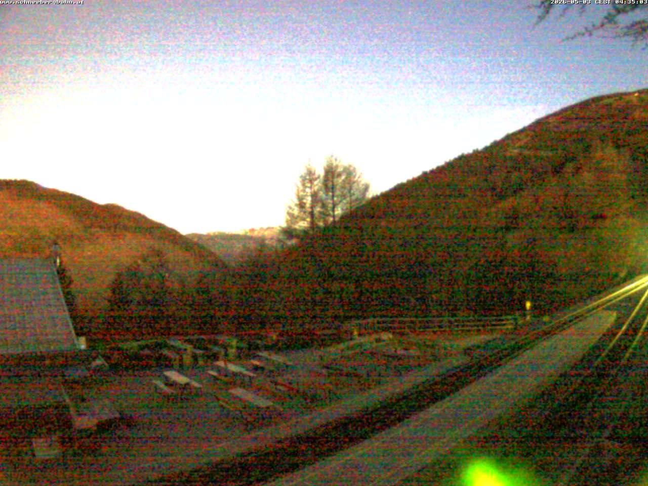 Archiv Foto Webcam Schneeberg: Blick Gasthaus Baumgartner