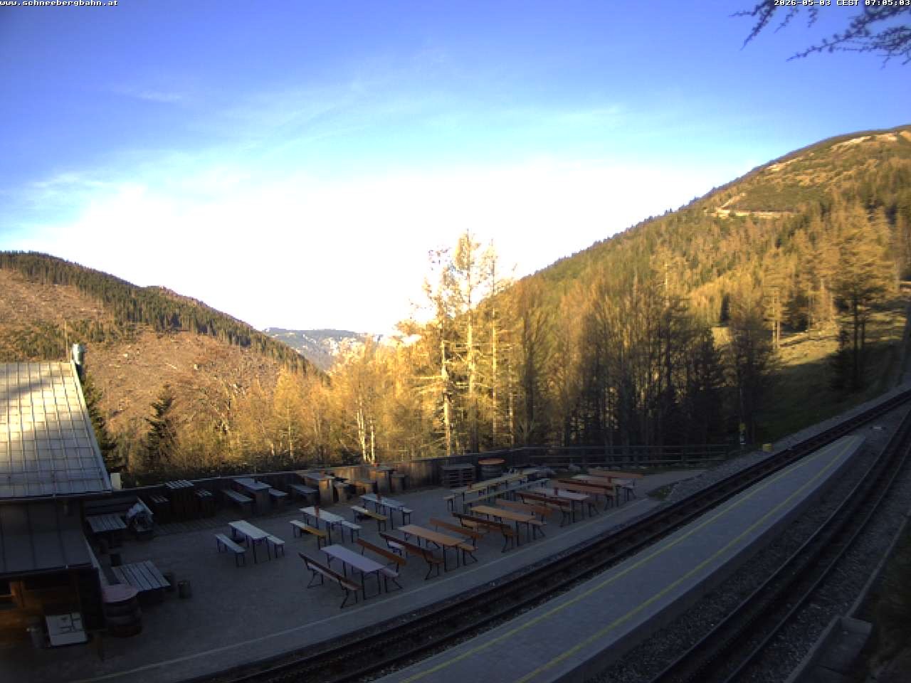 Archiv Foto Webcam Schneeberg: Blick Gasthaus Baumgartner