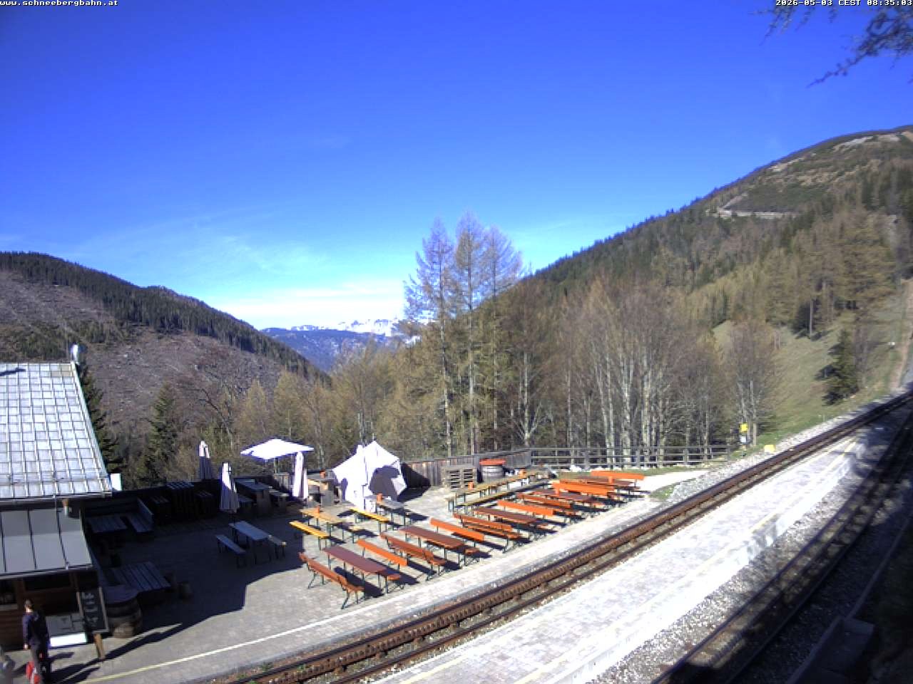 Archiv Foto Webcam Schneeberg: Blick Gasthaus Baumgartner