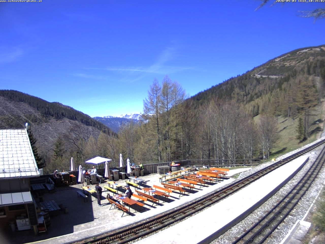 Archiv Foto Webcam Schneeberg: Blick Gasthaus Baumgartner