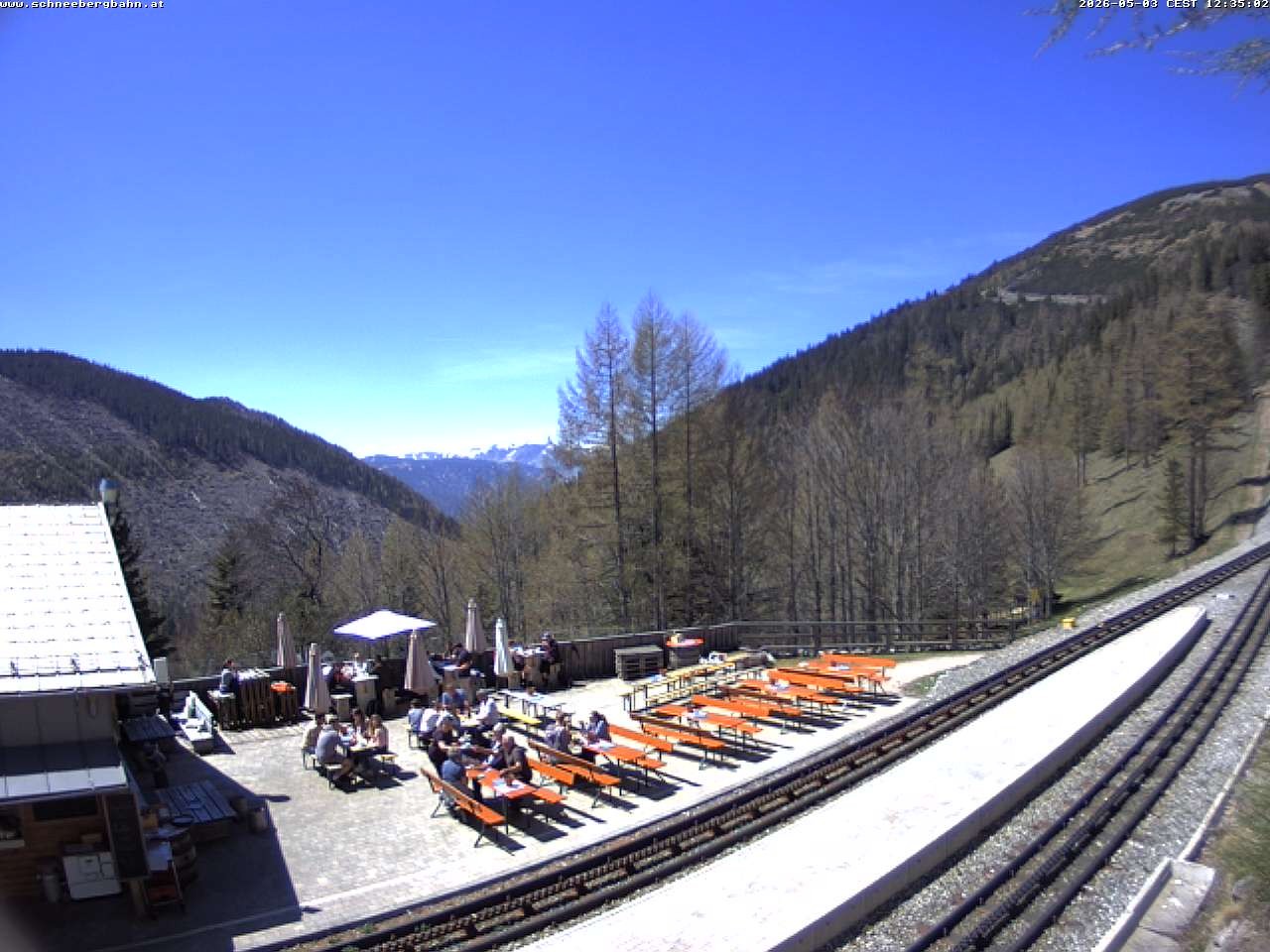 Archiv Foto Webcam Schneeberg: Blick Gasthaus Baumgartner