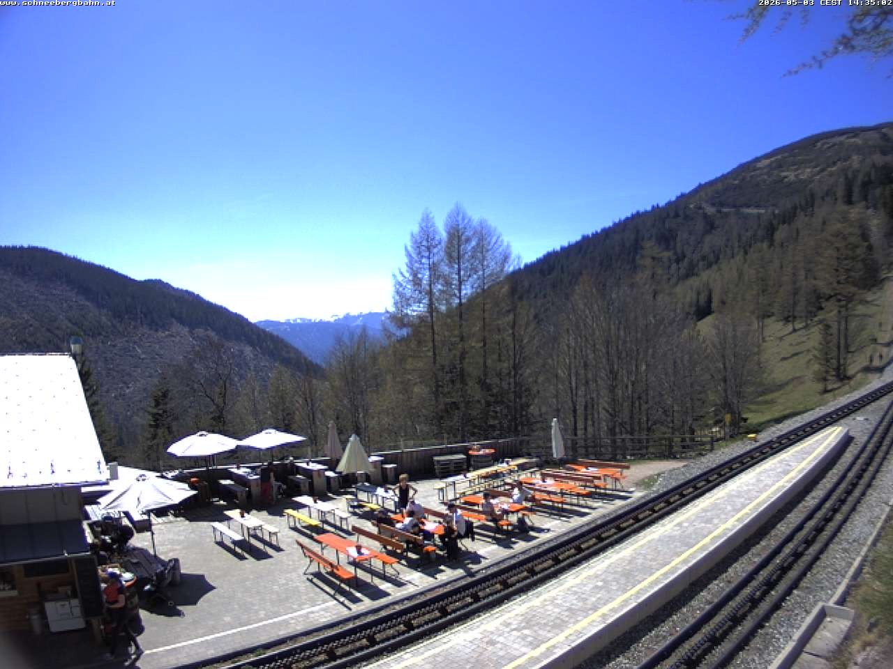 Archiv Foto Webcam Schneeberg: Blick Gasthaus Baumgartner