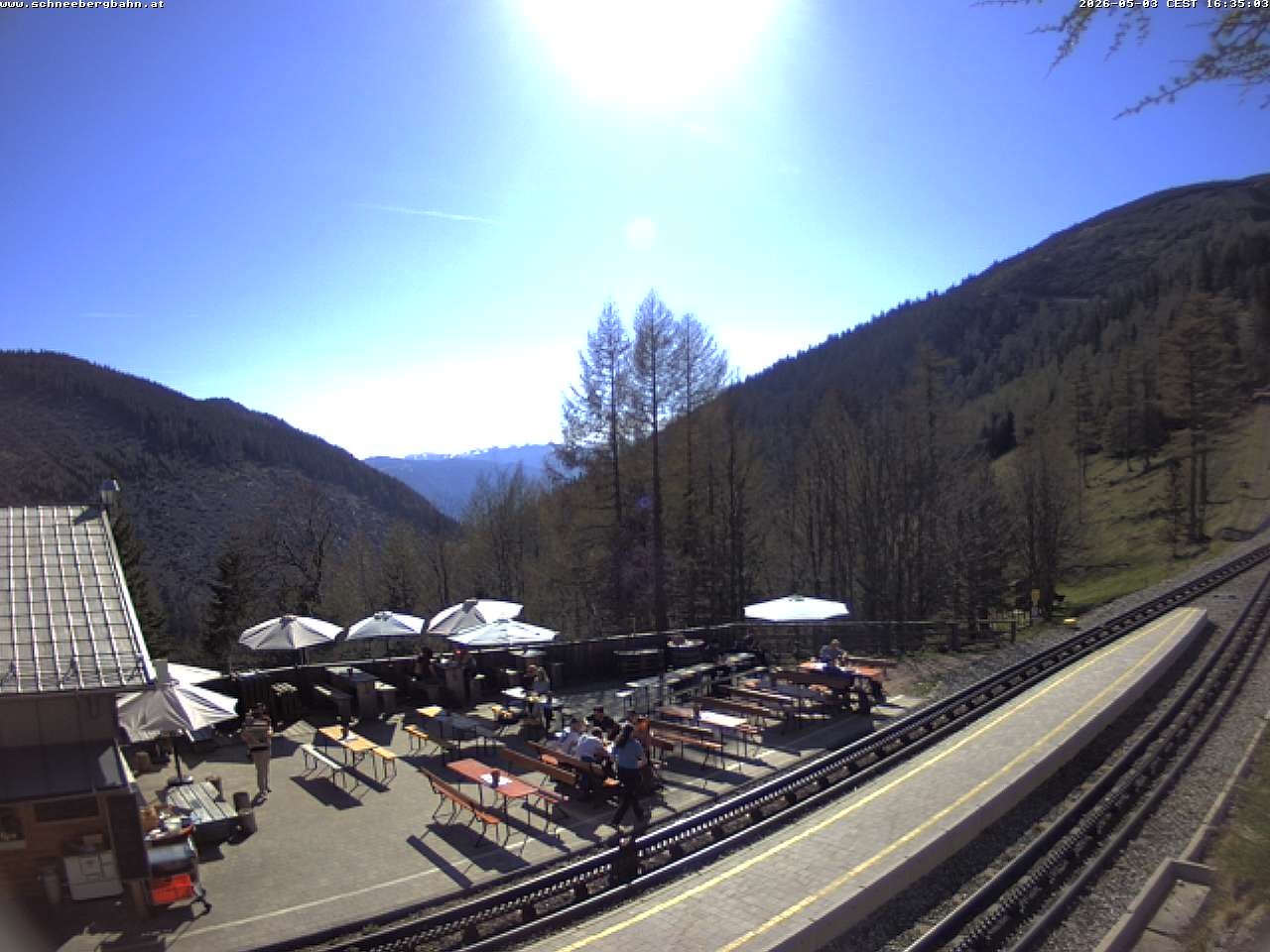 Archiv Foto Webcam Schneeberg: Blick Gasthaus Baumgartner