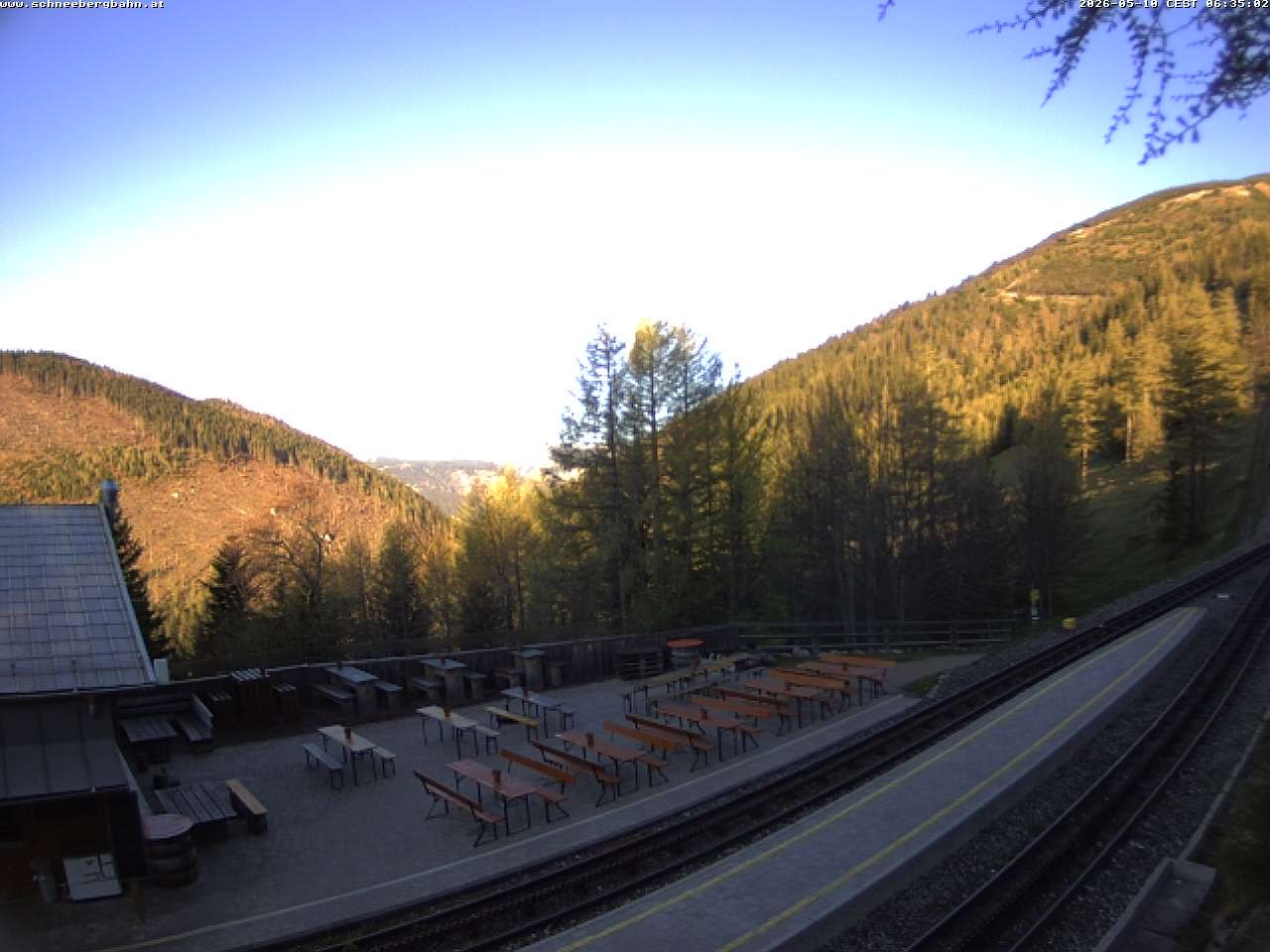 Archiv Foto Webcam Schneeberg: Blick Gasthaus Baumgartner