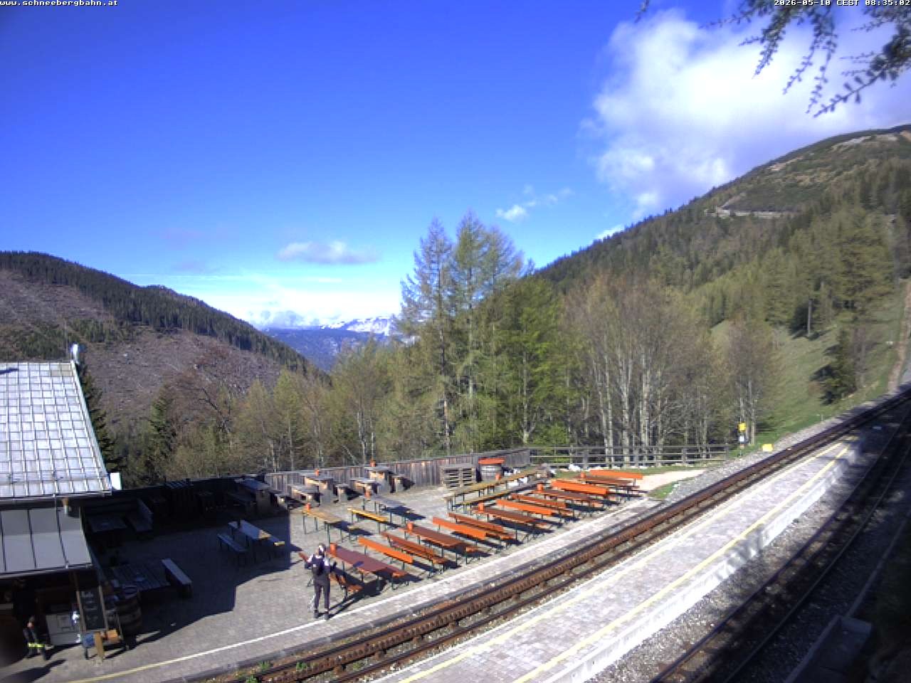 Archiv Foto Webcam Schneeberg: Blick Gasthaus Baumgartner