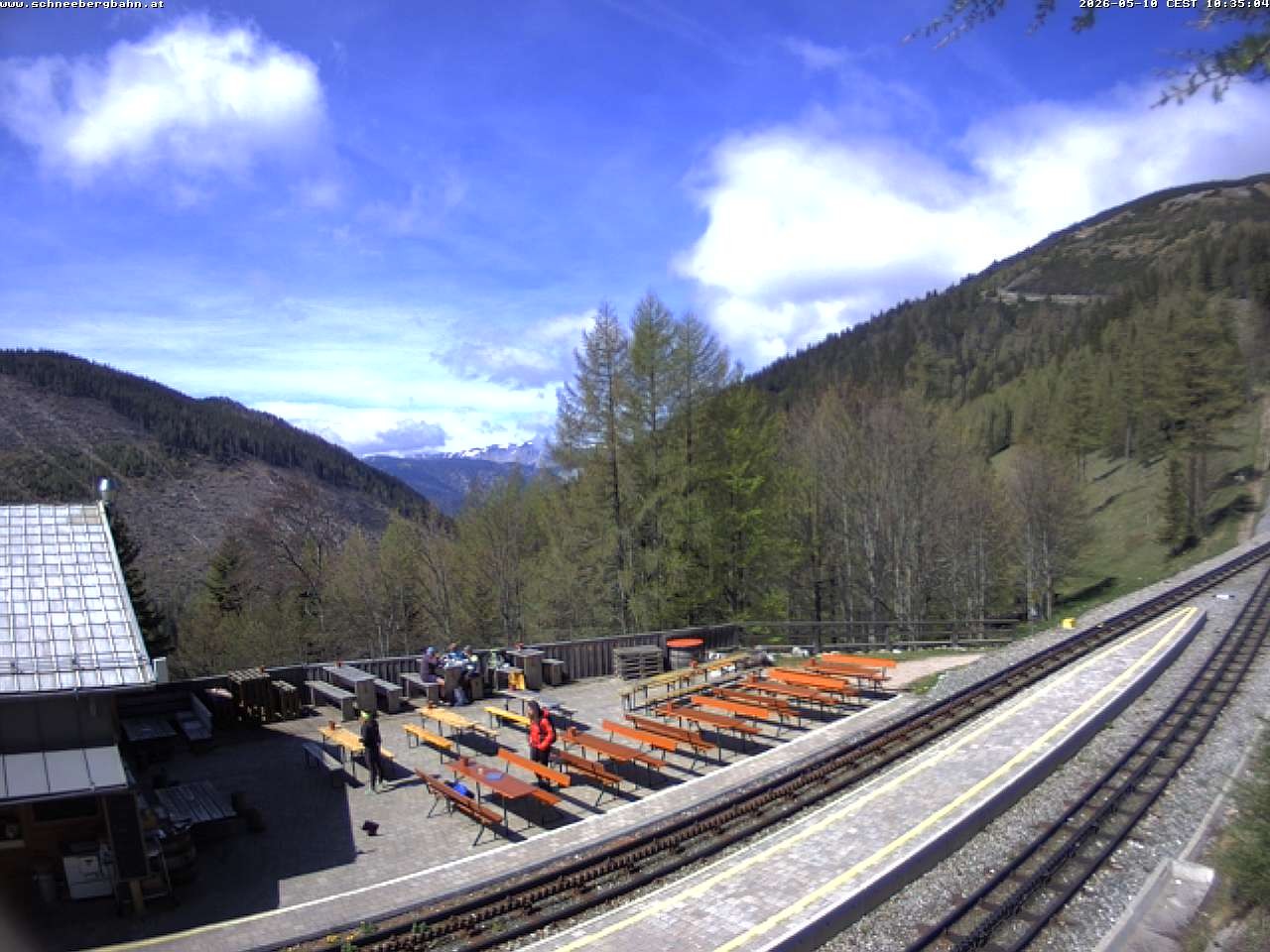 Archiv Foto Webcam Schneeberg: Blick Gasthaus Baumgartner