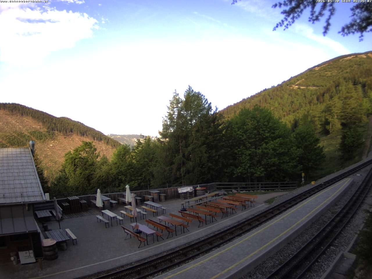 Archiv Foto Webcam Schneeberg: Blick Gasthaus Baumgartner