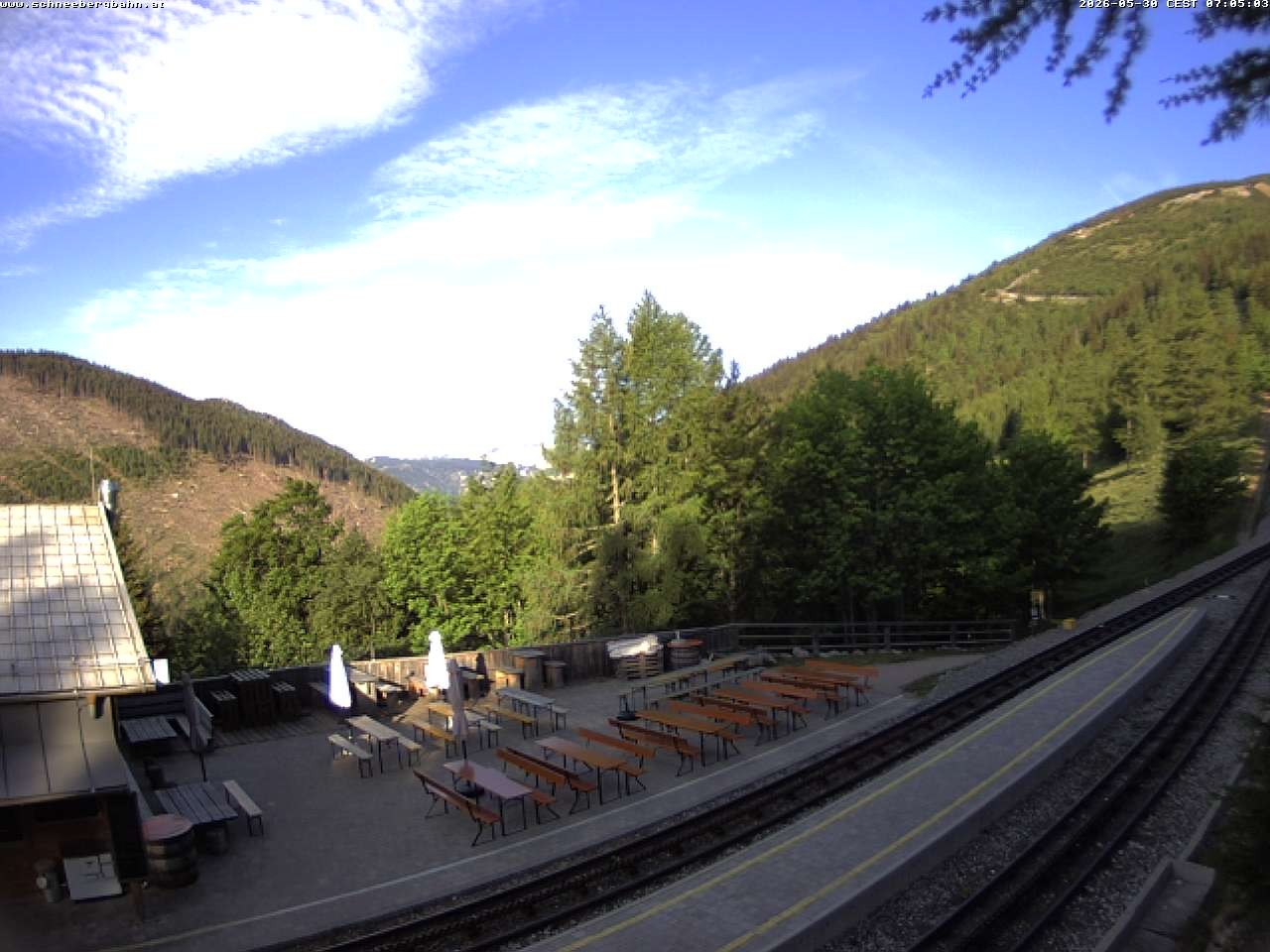 Archiv Foto Webcam Schneeberg: Blick Gasthaus Baumgartner