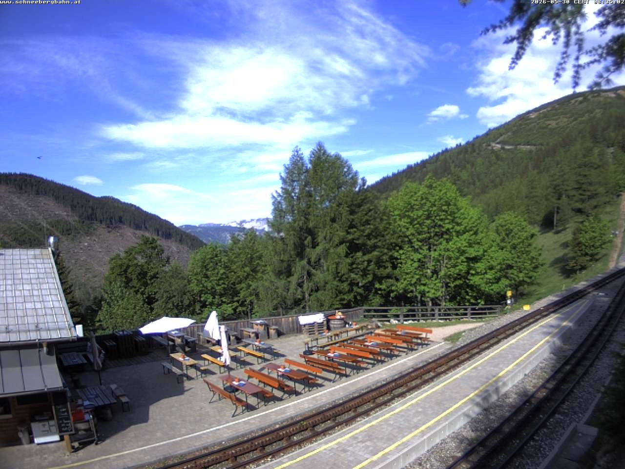 Archiv Foto Webcam Schneeberg: Blick Gasthaus Baumgartner
