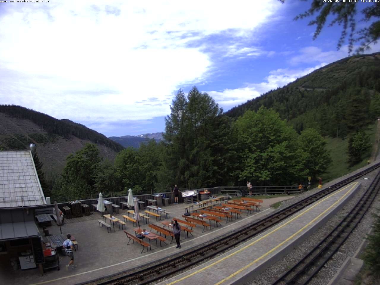 Archiv Foto Webcam Schneeberg: Blick Gasthaus Baumgartner