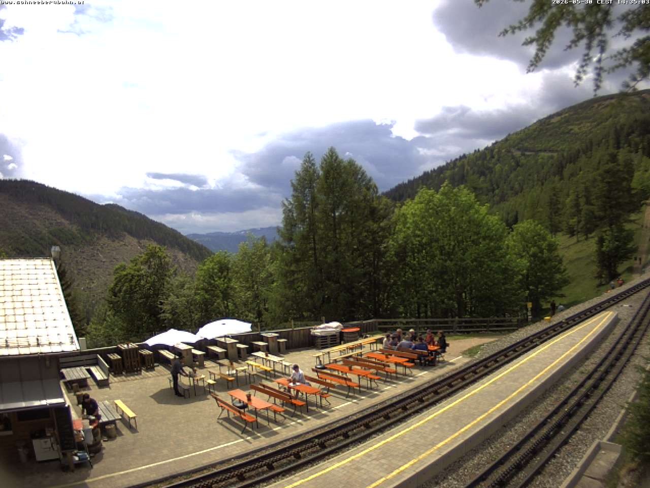 Archiv Foto Webcam Schneeberg: Blick Gasthaus Baumgartner