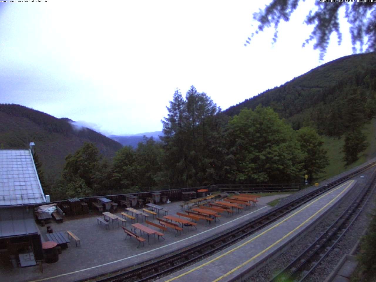 Archiv Foto Webcam Schneeberg: Blick Gasthaus Baumgartner