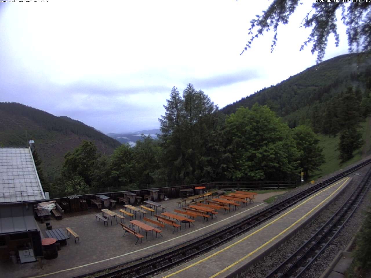 Archiv Foto Webcam Schneeberg: Blick Gasthaus Baumgartner