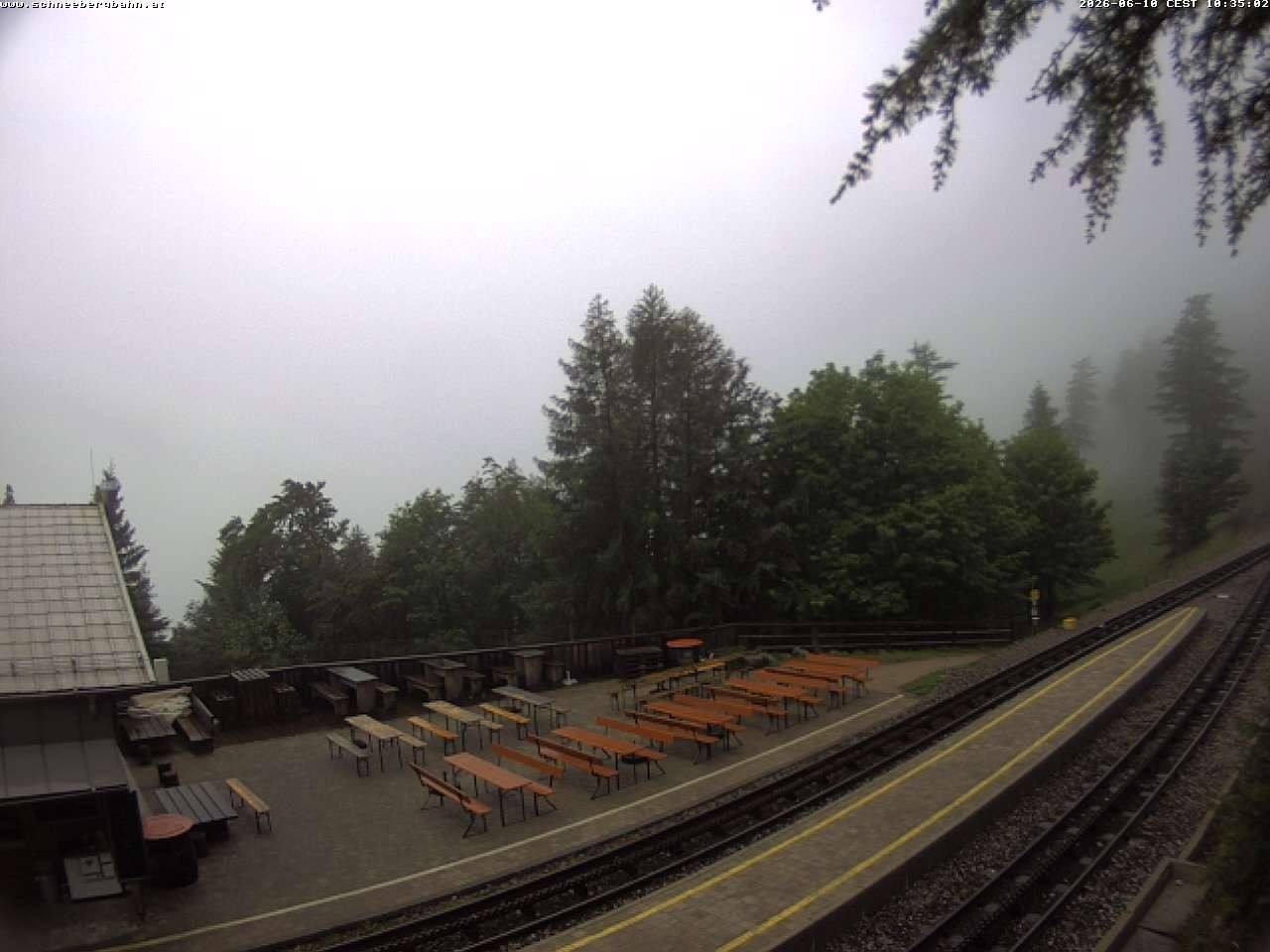 Archiv Foto Webcam Schneeberg: Blick Gasthaus Baumgartner