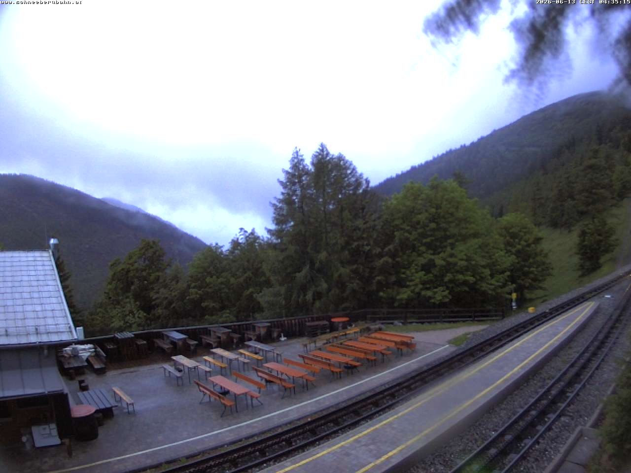 Archiv Foto Webcam Schneeberg: Blick Gasthaus Baumgartner