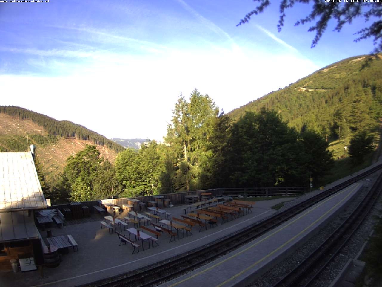 Archiv Foto Webcam Schneeberg: Blick Gasthaus Baumgartner