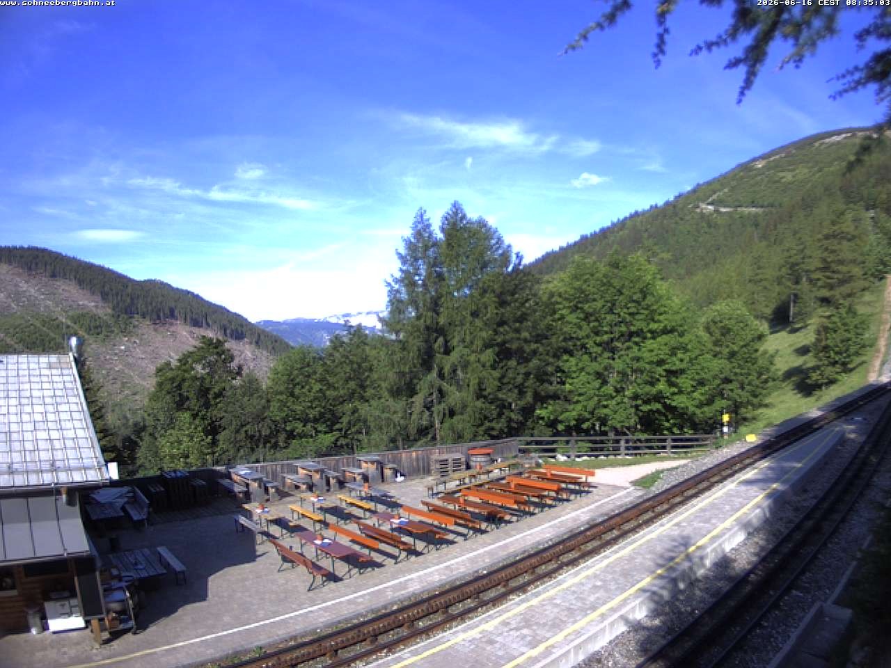 Archiv Foto Webcam Schneeberg: Blick Gasthaus Baumgartner