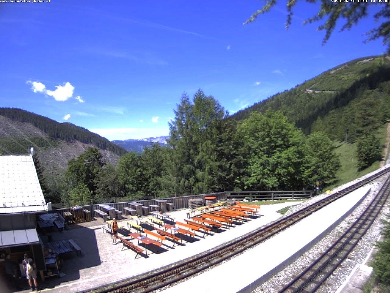 Archiv Foto Webcam Schneeberg: Blick Gasthaus Baumgartner