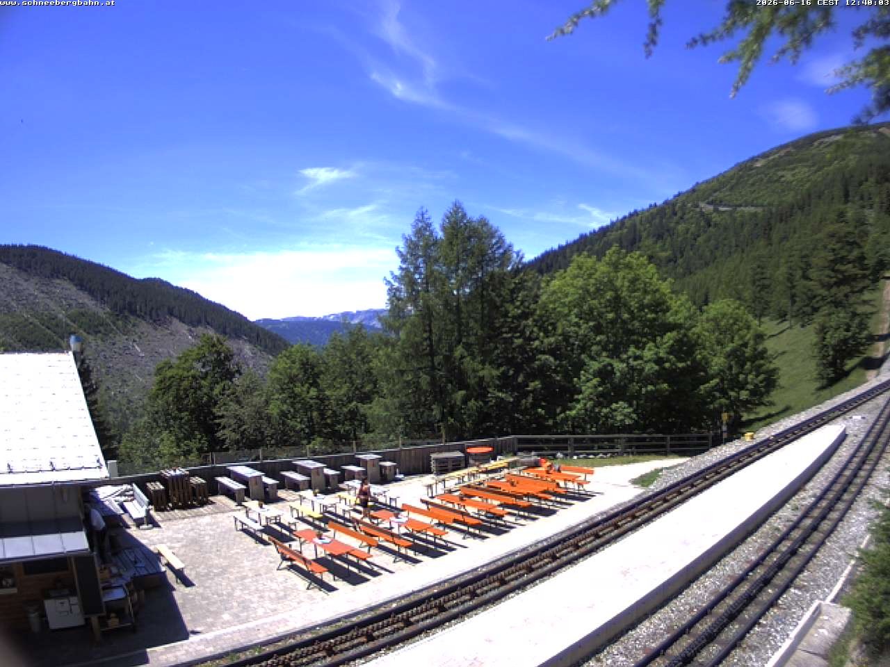 Archiv Foto Webcam Schneeberg: Blick Gasthaus Baumgartner