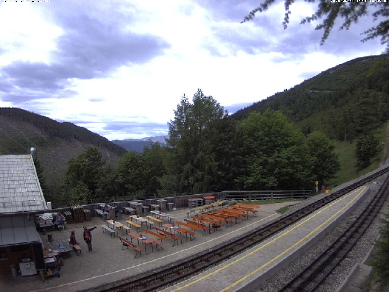 Archiv Foto Webcam Schneeberg: Blick Gasthaus Baumgartner