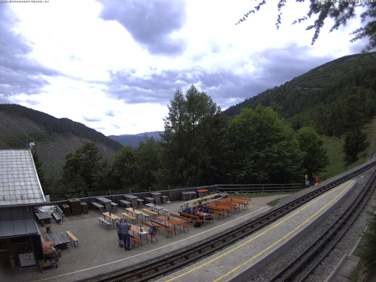 Archiv Foto Webcam Schneeberg: Blick Gasthaus Baumgartner