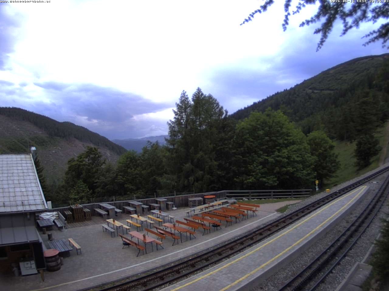Archiv Foto Webcam Schneeberg: Blick Gasthaus Baumgartner