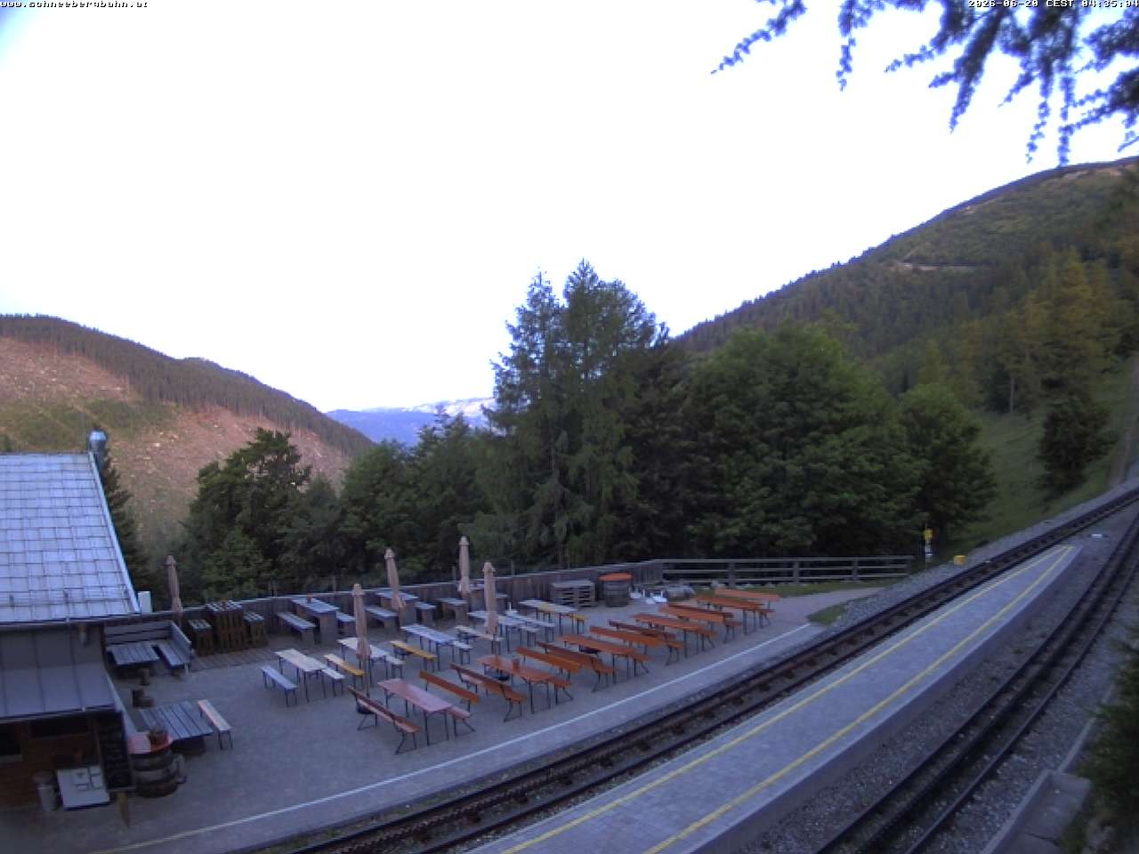 Archiv Foto Webcam Schneeberg: Blick Gasthaus Baumgartner