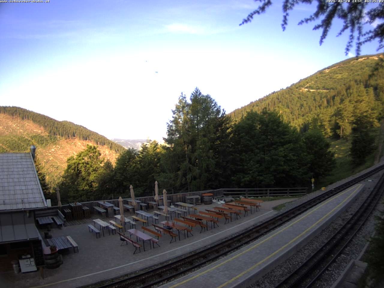 Archiv Foto Webcam Schneeberg: Blick Gasthaus Baumgartner