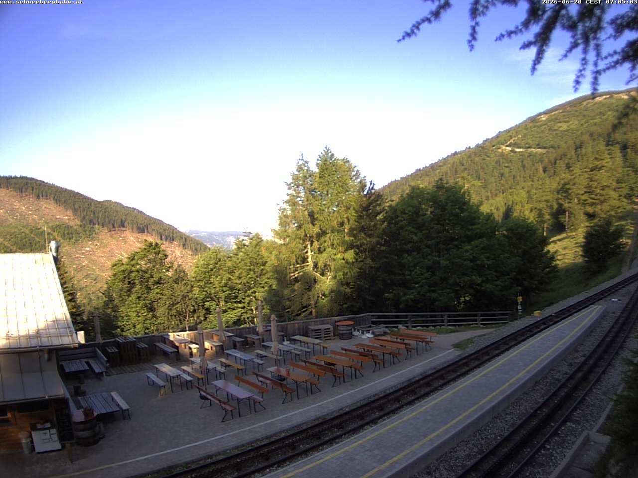 Archiv Foto Webcam Schneeberg: Blick Gasthaus Baumgartner