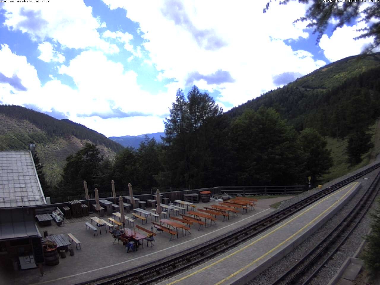 Archiv Foto Webcam Schneeberg: Blick Gasthaus Baumgartner