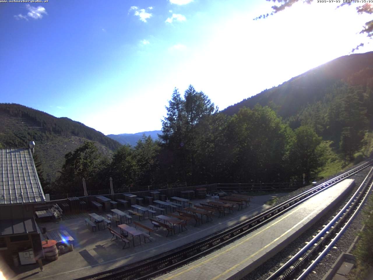 Archiv Foto Webcam Schneeberg: Blick Gasthaus Baumgartner