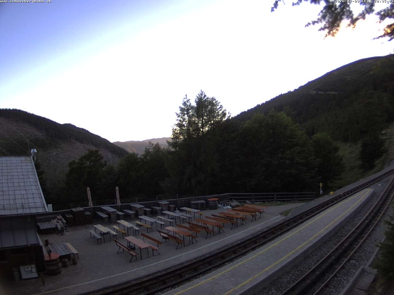 Archiv Foto Webcam Schneeberg: Blick Gasthaus Baumgartner
