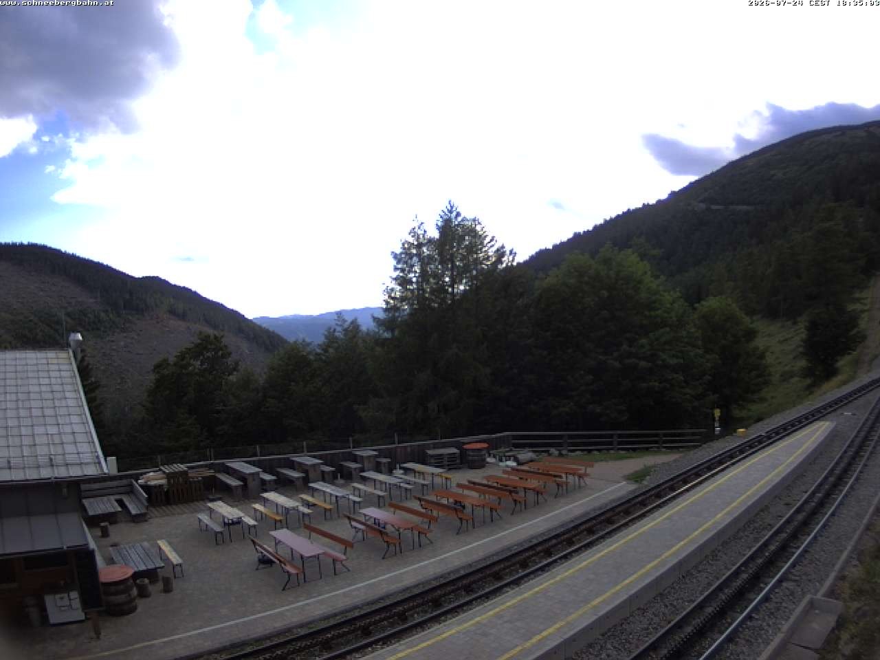 Archiv Foto Webcam Schneeberg: Blick Gasthaus Baumgartner