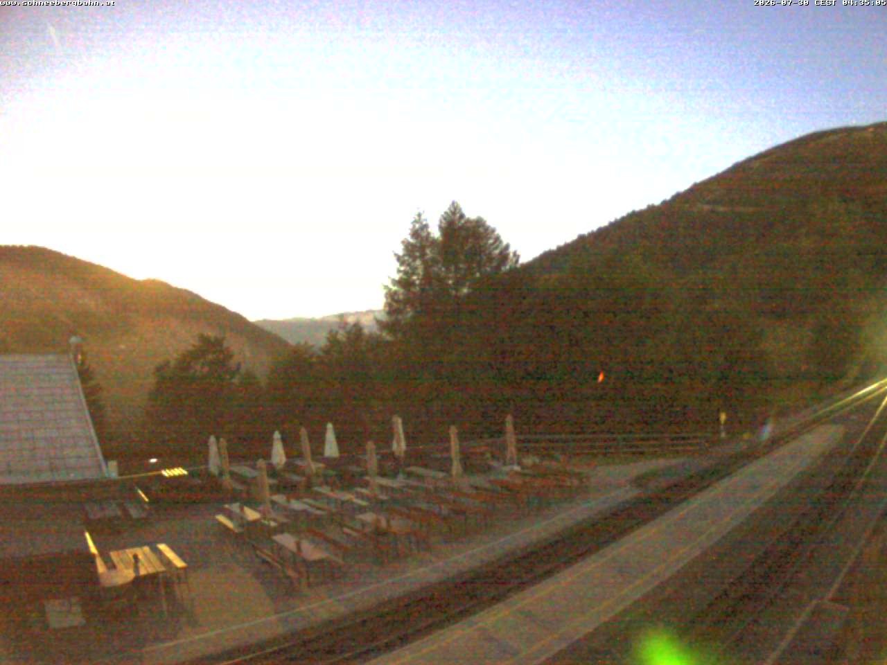 Archiv Foto Webcam Schneeberg: Blick Gasthaus Baumgartner