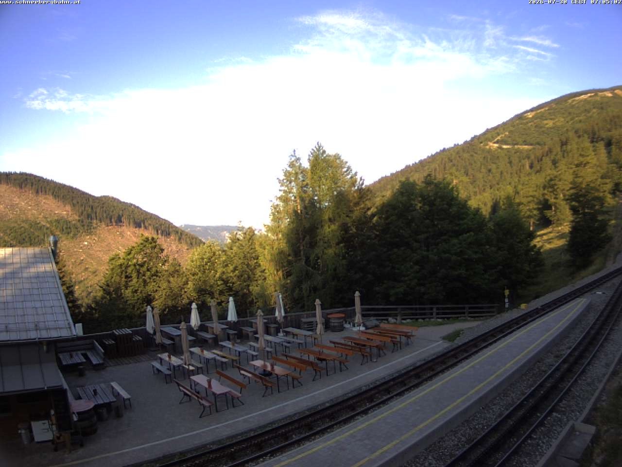 Archiv Foto Webcam Schneeberg: Blick Gasthaus Baumgartner