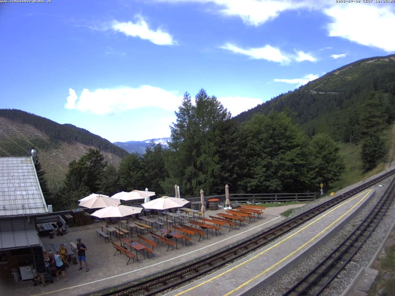 Archiv Foto Webcam Schneeberg: Blick Gasthaus Baumgartner
