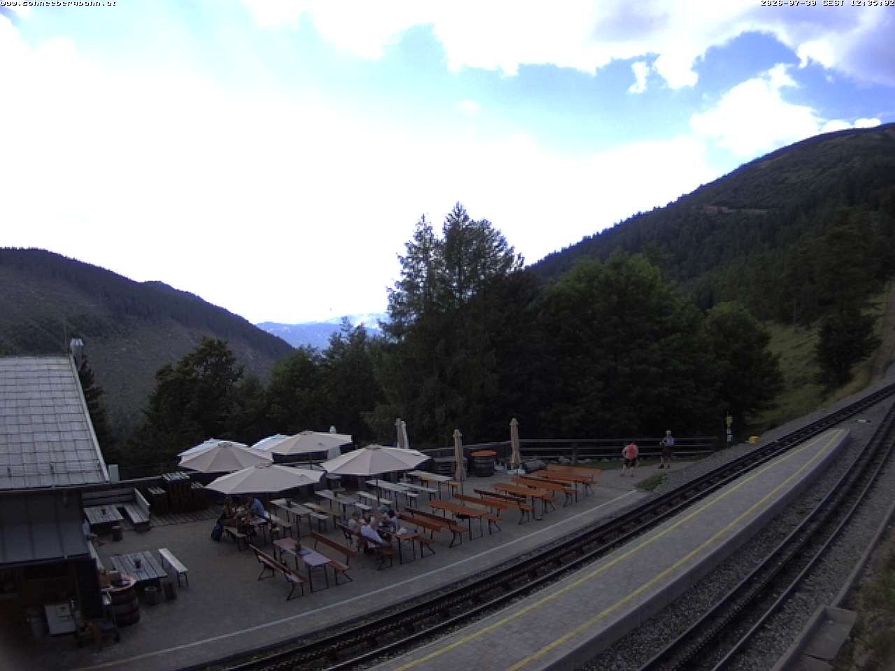 Archiv Foto Webcam Schneeberg: Blick Gasthaus Baumgartner