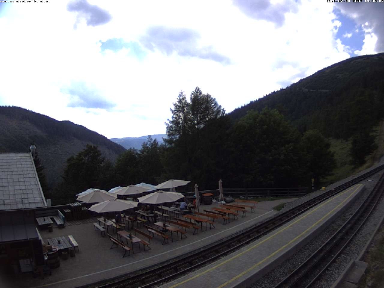 Archiv Foto Webcam Schneeberg: Blick Gasthaus Baumgartner