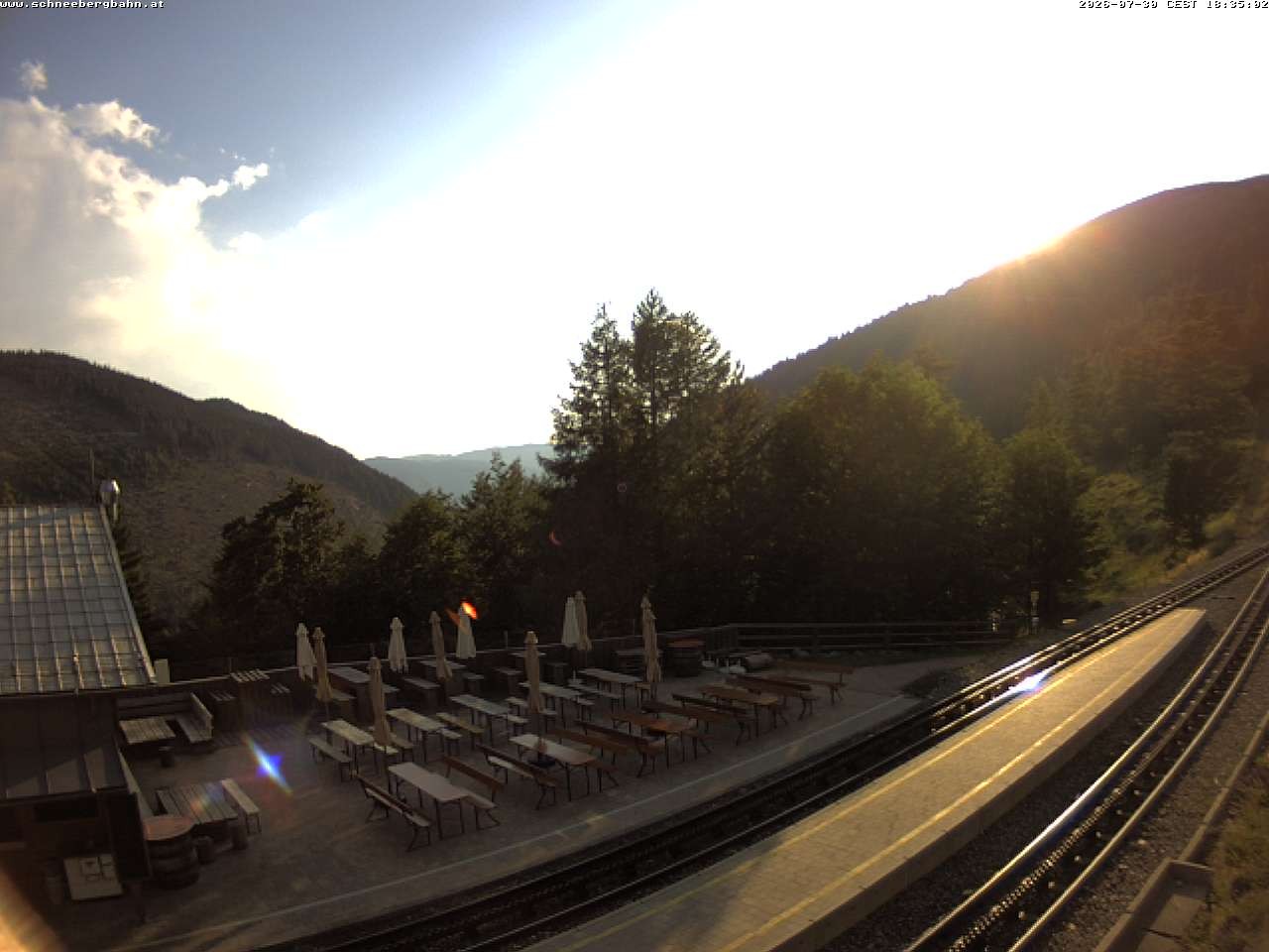 Archiv Foto Webcam Schneeberg: Blick Gasthaus Baumgartner