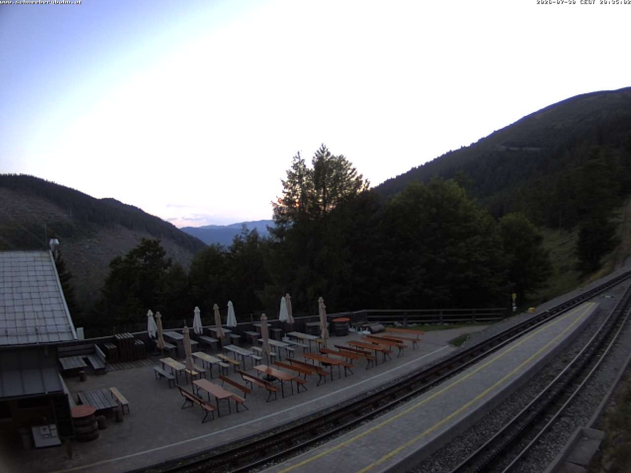 Archiv Foto Webcam Schneeberg: Blick Gasthaus Baumgartner