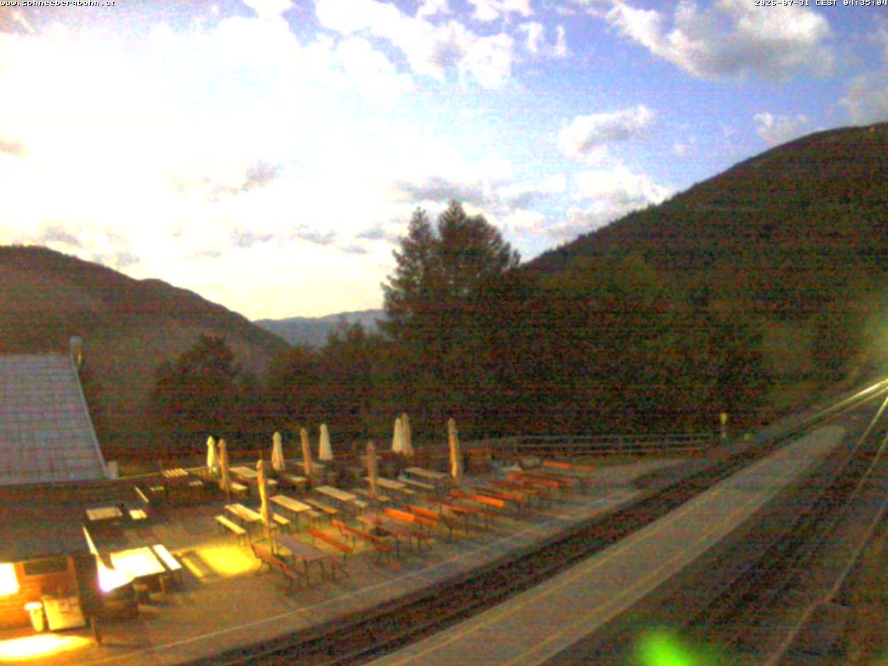 Archiv Foto Webcam Schneeberg: Blick Gasthaus Baumgartner