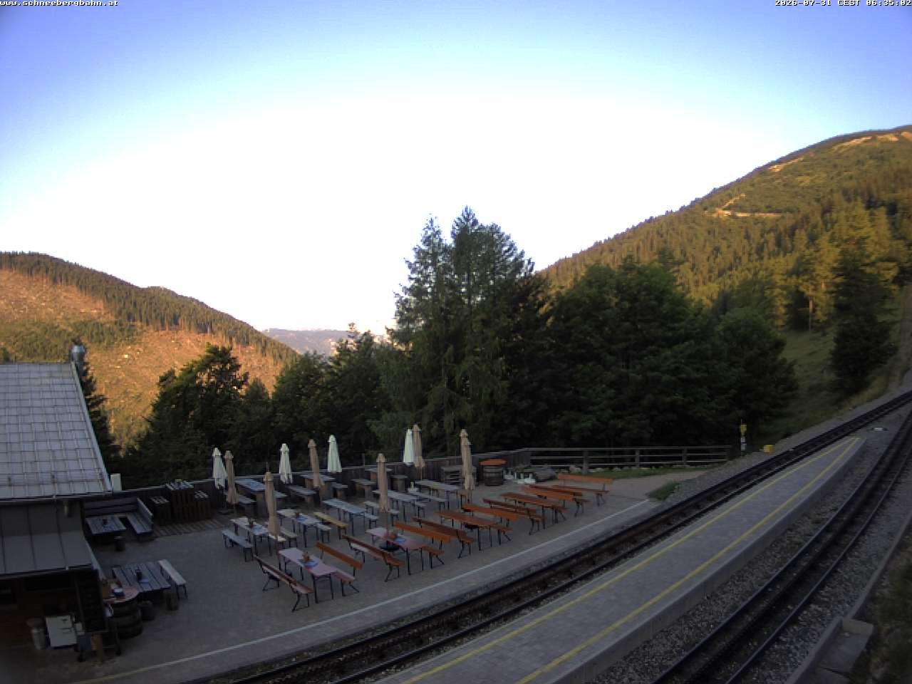 Archiv Foto Webcam Schneeberg: Blick Gasthaus Baumgartner