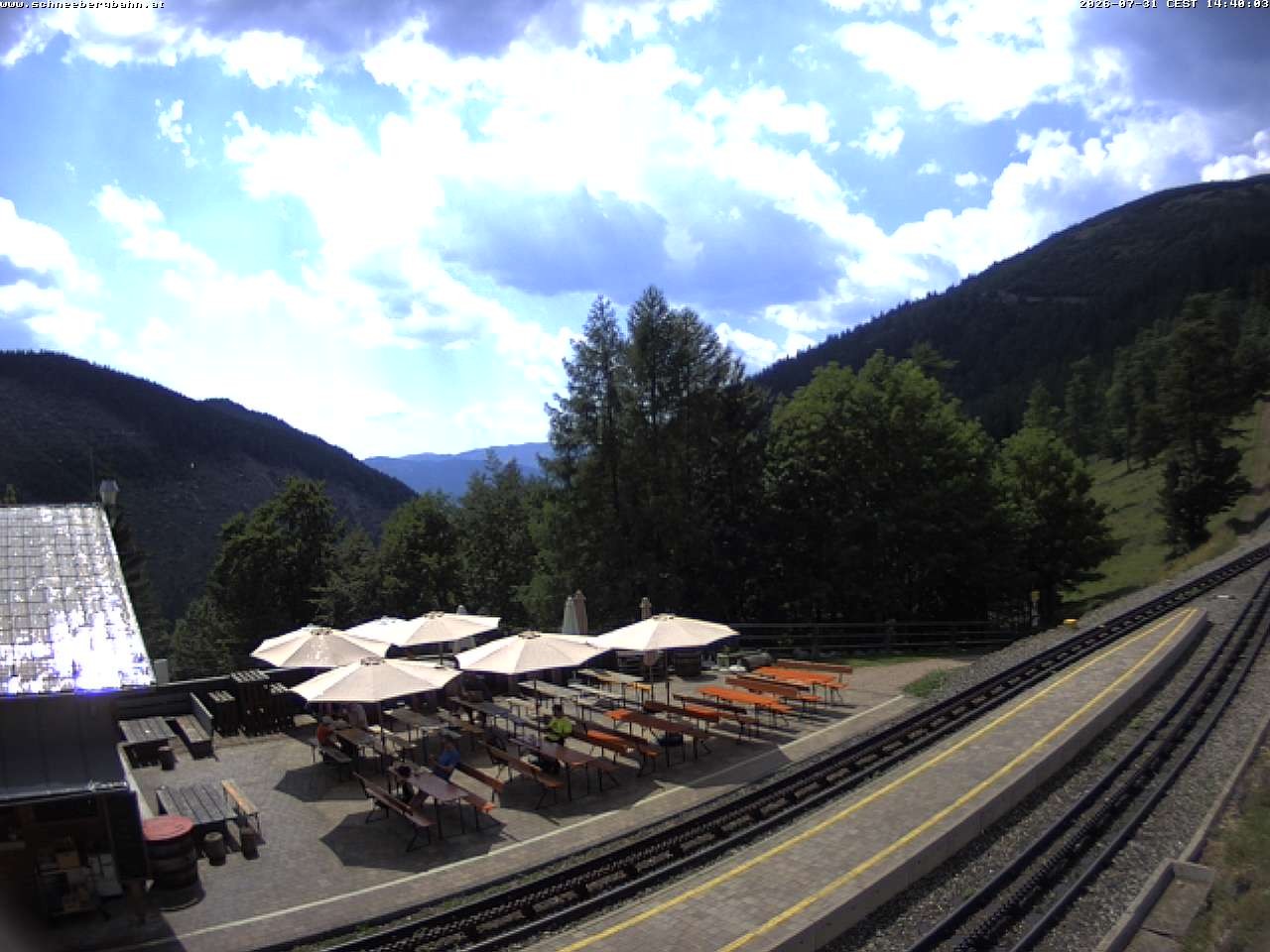 Archiv Foto Webcam Schneeberg: Blick Gasthaus Baumgartner