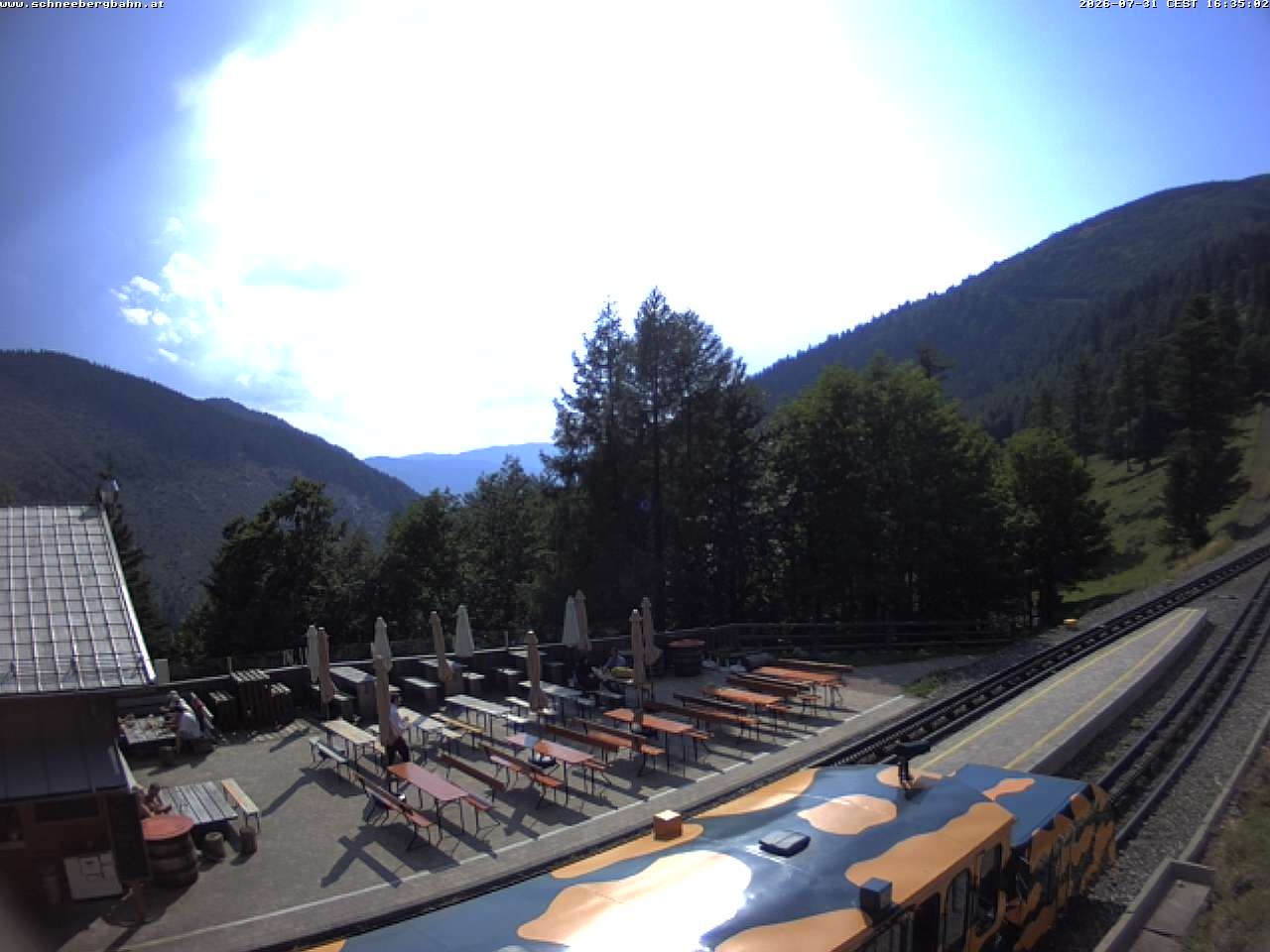 Archiv Foto Webcam Schneeberg: Blick Gasthaus Baumgartner