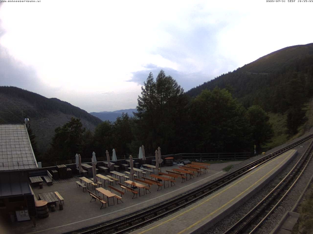 Archiv Foto Webcam Schneeberg: Blick Gasthaus Baumgartner