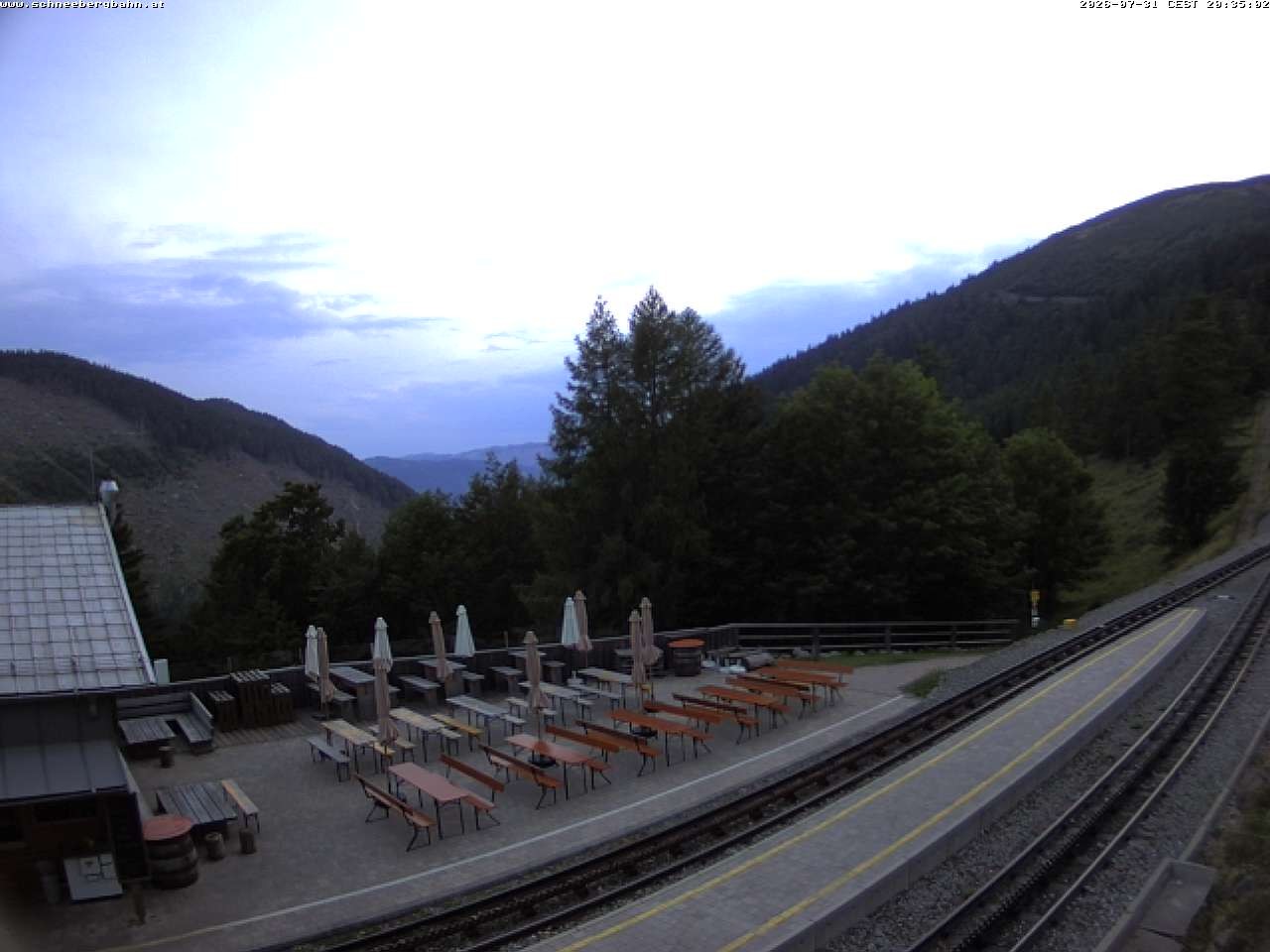 Archiv Foto Webcam Schneeberg: Blick Gasthaus Baumgartner