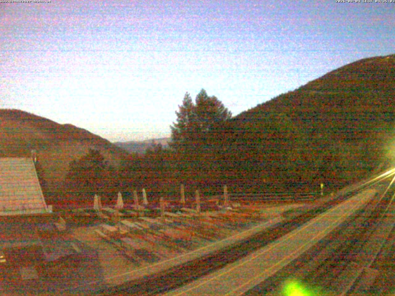 Archiv Foto Webcam Schneeberg: Blick Gasthaus Baumgartner