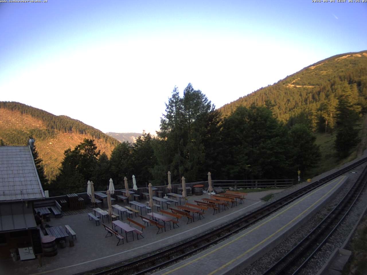 Archiv Foto Webcam Schneeberg: Blick Gasthaus Baumgartner