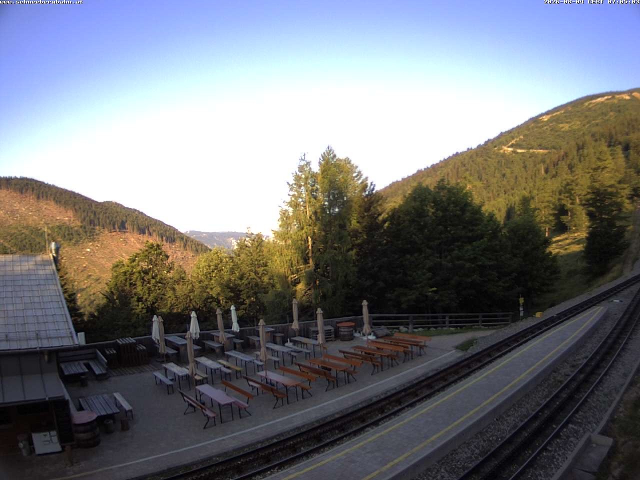 Archiv Foto Webcam Schneeberg: Blick Gasthaus Baumgartner